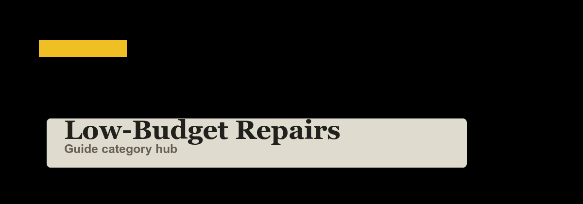 Generated Low-Budget Repairs gameplay ideas artwork.